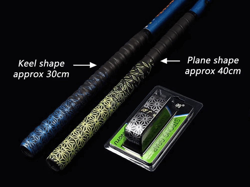 Anti-Slip Racket Grip Tape for Tennis Squash - SF3481 displayed with packaging and textured surface examples.